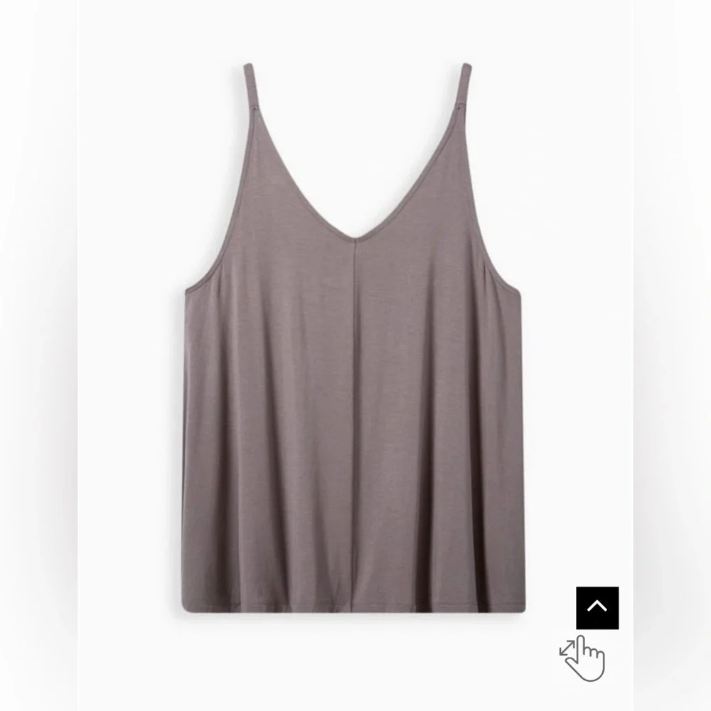 Super Soft V-Neck Easy Tank Swing Fit and Flare Size 3 summer fall flowy sexy - Picture 4 of 5